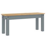 Casa si Gradina - Mobilier - Canapele si coltare - Banchete - Bancheta de bucatarie Panama, gri, 105x30x45 cm, lemn masiv pin - Infinity.ro