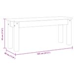 Casa si Gradina - Mobilier - Canapele si coltare - Banchete - Bancheta de bucatarie Panama, gri, 105x30x45 cm, lemn masiv pin - Infinity.ro