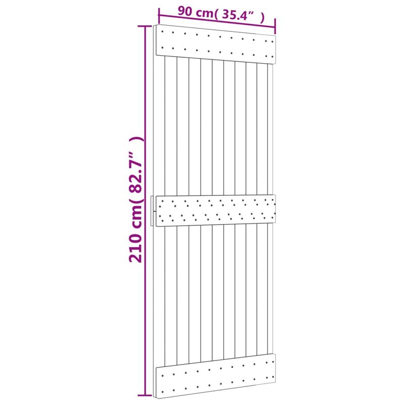 Casa si Gradina - Constructii - Usi interior, exterior si garaj - Usi interior - Usa glisanta cu set feronerie, 90x210 cm, lemn masiv de pin - Infinity.ro