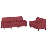 Casa si Gradina - Mobilier - Seturi de mobilier - Seturi living - Set de canapele cu perne, 2 piese, rosu vin, piele ecologica - Infinity.ro