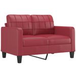 Casa si Gradina - Mobilier - Seturi de mobilier - Seturi living - Set de canapele cu perne, 2 piese, rosu vin, piele ecologica - Infinity.ro