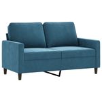 Casa si Gradina - Mobilier - Seturi de mobilier - Seturi living - Set de canapele cu perne, 3 piese, albastru, catifea - Infinity.ro