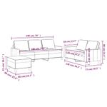Casa si Gradina - Mobilier - Seturi de mobilier - Seturi living - Set de canapele cu perne, 3 piese, albastru, catifea - Infinity.ro