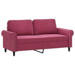 Casa si Gradina - Mobilier - Seturi de mobilier - Seturi living - Set canapea cu perne, 3 piese, rosu vin, catifea - Infinity.ro