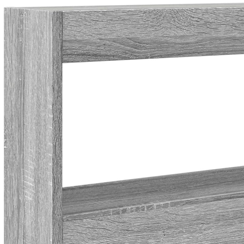 Casa si Gradina - Mobilier - Paturi si accesorii - Accesorii paturi - Tablie de pat cu dulap si LED, gri sonoma, 200x17x102 cm - Infinity.ro