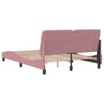 Casa si Gradina - Mobilier - Paturi si accesorii - Paturi - Cadru de pat cu tablie, roz, 140x200 cm, catifea - Infinity.ro