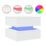 Casa si Gradina - Mobilier - Mese si birouri - Masute de cafea - Masuta de cafea cu lumini LED, alb, 50x50x40 cm - Infinity.ro