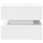Casa si Gradina - Mobilier - Mese si birouri - Masute de cafea - Masuta de cafea cu lumini LED, alb, 50x50x40 cm - Infinity.ro