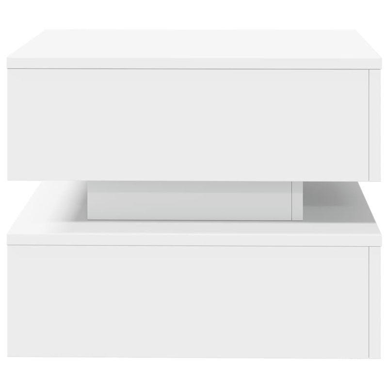 Casa si Gradina - Mobilier - Mese si birouri - Masute de cafea - Masuta de cafea cu lumini LED, alb, 50x50x40 cm - Infinity.ro