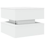Casa si Gradina - Mobilier - Mese si birouri - Masute de cafea - Masuta de cafea cu lumini LED, alb, 50x50x40 cm - Infinity.ro
