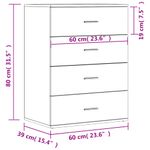 Casa si Gradina - Mobilier - Comode si corpuri - Comode - Dulap, alb, 60x39x80 cm, lemn prelucrat - Infinity.ro