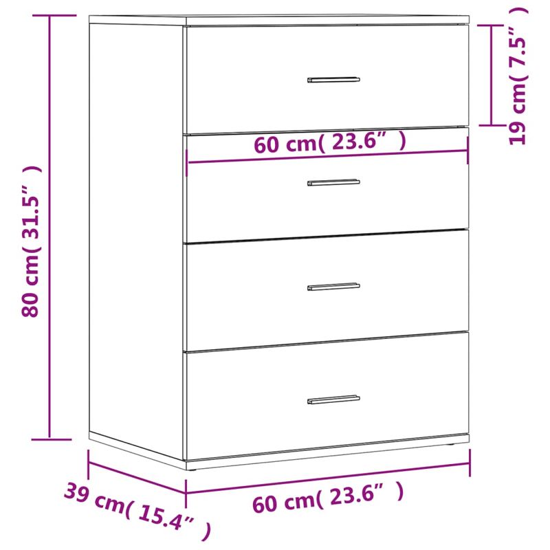 Casa si Gradina - Mobilier - Comode si corpuri - Comode - Dulap, alb, 60x39x80 cm, lemn prelucrat - Infinity.ro