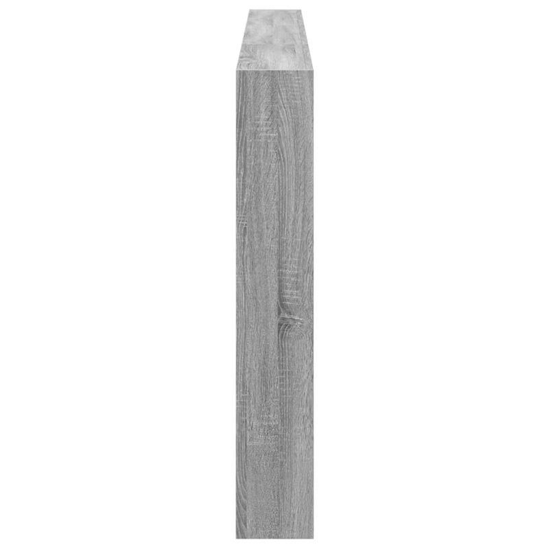 Casa si Gradina - Mobilier - Paturi si accesorii - Accesorii paturi - Tablie de pat cu dulap si LED, gri sonoma, 220x17x102 cm - Infinity.ro