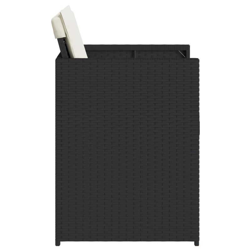 Casa si Gradina - Gradina si terasa - Mobilier exterior - Scaune si sezlonguri gradina - Scaune de gradina cu perne, 4 buc., negru, poliratan - Infinity.ro