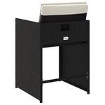 Casa si Gradina - Gradina si terasa - Mobilier exterior - Scaune si sezlonguri gradina - Scaune de gradina cu perne, 4 buc., negru, poliratan - Infinity.ro