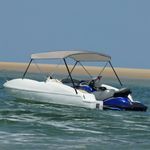 Auto si Moto - Ambarcatiuni - Accesorii ambarcatiuni - Parasolar barca Bimini cu 2 arcuri, gri, 178x138x96 cm - Infinity.ro
