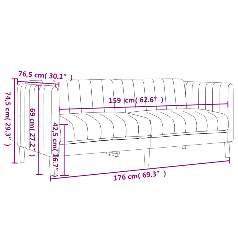 Casa si Gradina - Mobilier - Seturi de mobilier - Seturi living - Set de canapele, 3 piese, crem, material - Infinity.ro