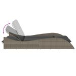 Casa si Gradina - Gradina si terasa - Mobilier exterior - Scaune si sezlonguri gradina - Sezlong cu perne, gri, 114x205x73 cm, poliratan - Infinity.ro