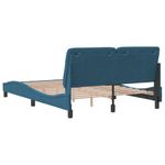 Casa si Gradina - Mobilier - Paturi si accesorii - Paturi - Cadru de pat cu tablie, albastru, 140x190 cm, catifea - Infinity.ro