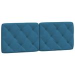 Casa si Gradina - Mobilier - Paturi si accesorii - Paturi - Cadru de pat cu tablie, albastru, 140x190 cm, catifea - Infinity.ro