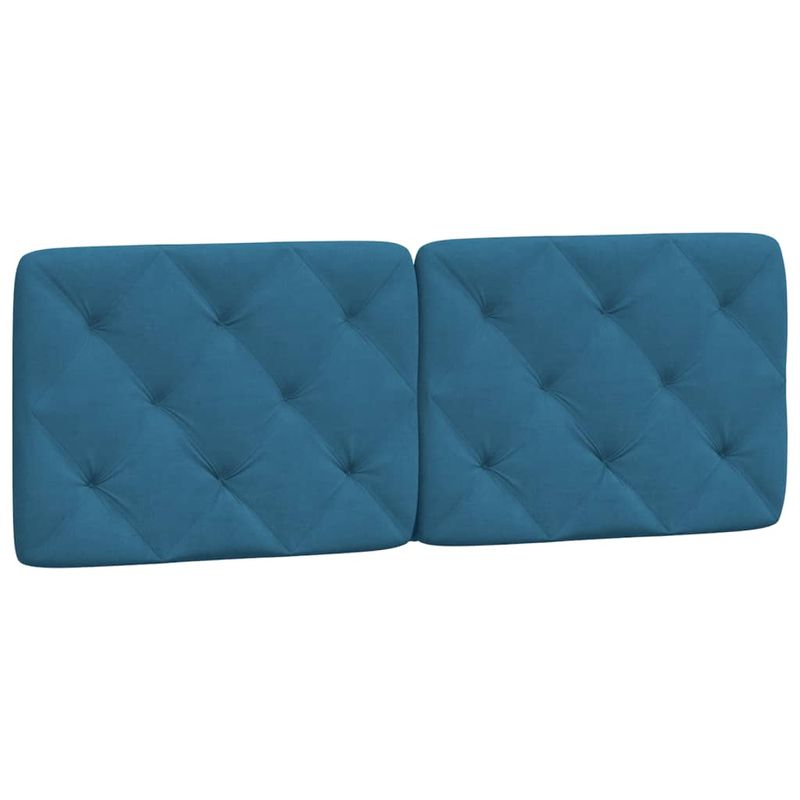 Casa si Gradina - Mobilier - Paturi si accesorii - Paturi - Cadru de pat cu tablie, albastru, 140x190 cm, catifea - Infinity.ro
