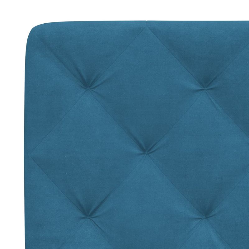 Casa si Gradina - Mobilier - Paturi si accesorii - Paturi - Cadru de pat cu tablie, albastru, 140x190 cm, catifea - Infinity.ro