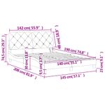 Casa si Gradina - Mobilier - Paturi si accesorii - Paturi - Cadru de pat cu tablie, albastru, 140x190 cm, catifea - Infinity.ro