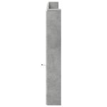 Casa si Gradina - Mobilier - Paturi si accesorii - Accesorii paturi - Tablie de pat cu dulap si LED, gri beton, 200x16,5x103,5 cm - Infinity.ro