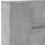 Casa si Gradina - Mobilier - Paturi si accesorii - Accesorii paturi - Tablie de pat cu dulap si LED, gri beton, 200x16,5x103,5 cm - Infinity.ro