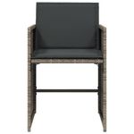 Casa si Gradina - Gradina si terasa - Mobilier exterior - Scaune si sezlonguri gradina - Scaune de gradina cu perne, 4 buc., gri, poliratan - Infinity.ro