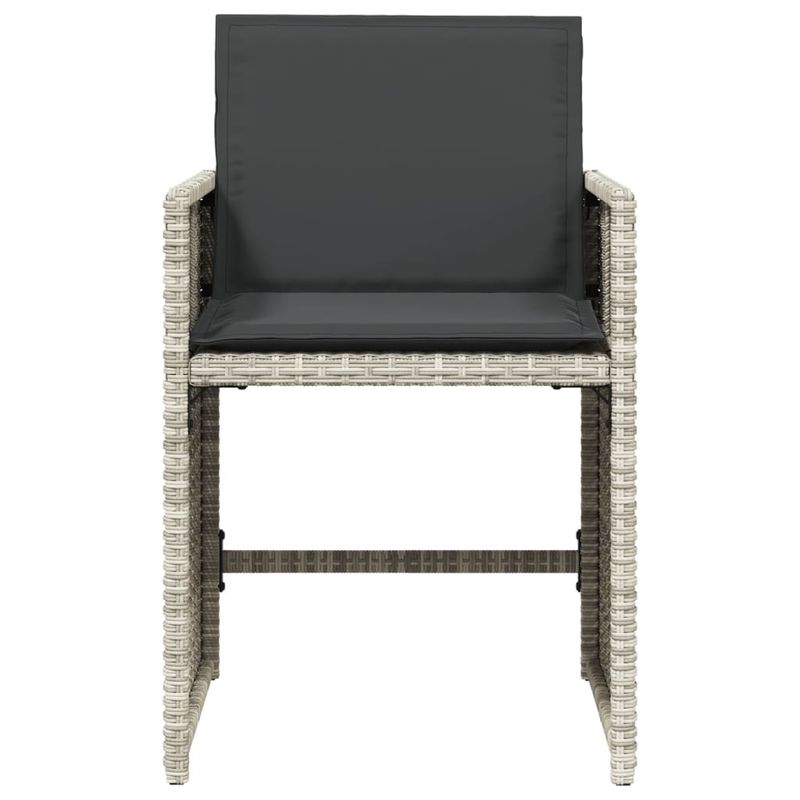 Casa si Gradina - Gradina si terasa - Mobilier exterior - Scaune si sezlonguri gradina - Fotolii de gradina cu perne, 4 buc., gri deschis, poliratan - Infinity.ro