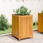 Casa si Gradina - Gradinarit si plante - Plante si ghivece - Ghivece si suporturi - Jardiniera de gradina cu captuseala, 50x50x75 cm, lemn acacia - Infinity.ro