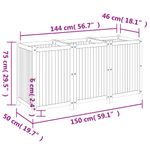 Casa si Gradina - Gradinarit si plante - Plante si ghivece - Ghivece si suporturi - Jardiniera de gradina cu captuseala, 150x50x75 cm, lemn acacia - Infinity.ro
