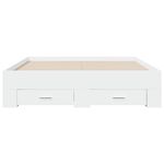 Casa si Gradina - Mobilier - Paturi si accesorii - Paturi - Cadru de pat cu sertare, alb, 135x190 cm, lemn prelucrat - Infinity.ro
