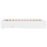 Casa si Gradina - Mobilier - Paturi si accesorii - Paturi - Cadru de pat cu sertare, alb, 135x190 cm, lemn prelucrat - Infinity.ro
