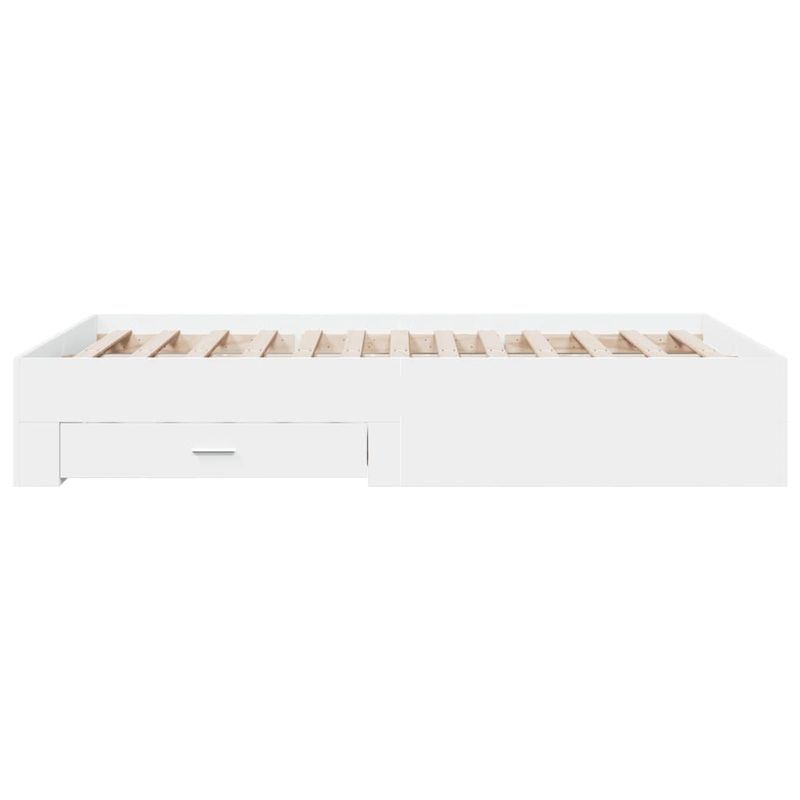 Casa si Gradina - Mobilier - Paturi si accesorii - Paturi - Cadru de pat cu sertare, alb, 135x190 cm, lemn prelucrat - Infinity.ro