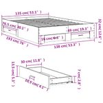 Casa si Gradina - Mobilier - Paturi si accesorii - Paturi - Cadru de pat cu sertare, alb, 135x190 cm, lemn prelucrat - Infinity.ro