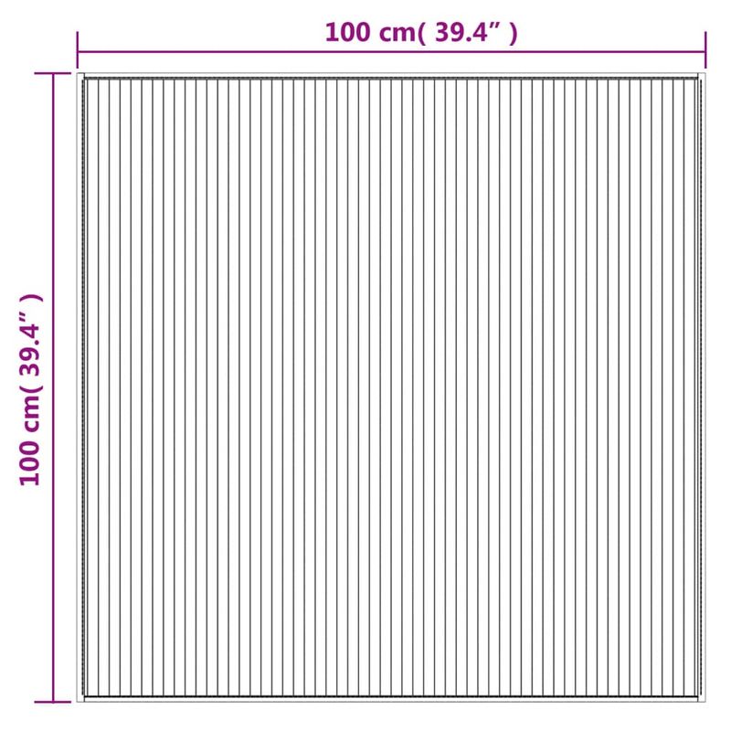 Casa si Gradina - Textile si covoare - Covoare - Covoare casa - Covor dreptunghiular, negru, 100x100 cm, bambus - Infinity.ro