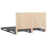 Casa si Gradina - Mobilier - Paturi si accesorii - Paturi - Cadru pat cu tablie 200x200 cm, lemn masiv de pin, model with triangle headboard - Infinity.ro