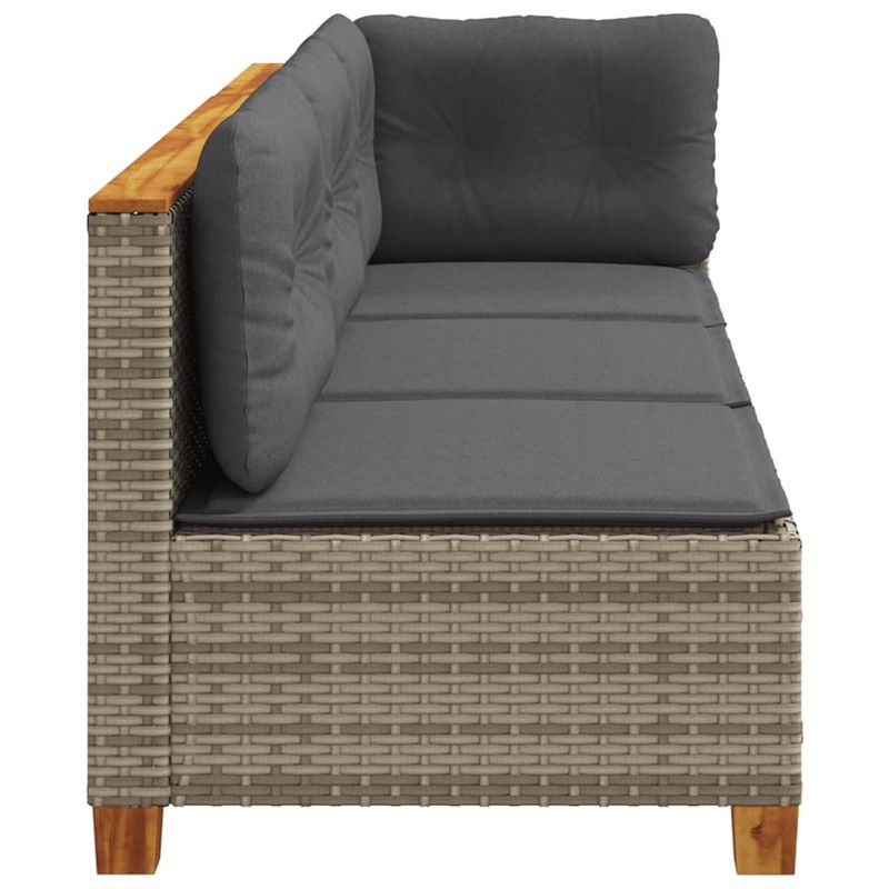 Casa si Gradina - Gradina si terasa - Mobilier exterior - Canapele si fotolii gradina - Canapea de gradina cu perne, cu 3 locuri, gri, poliratan - Infinity.ro