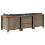 Casa si Gradina - Gradina si terasa - Mobilier exterior - Canapele si fotolii gradina - Canapea de gradina cu perne, cu 3 locuri, gri, poliratan - Infinity.ro