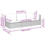 Casa si Gradina - Gradina si terasa - Mobilier exterior - Canapele si fotolii gradina - Canapea de gradina cu perne, cu 3 locuri, gri, poliratan - Infinity.ro