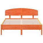 Casa si Gradina - Mobilier - Paturi si accesorii - Paturi - Cadru de pat cu tablie, maro ceruit, 160x200 cm, lemn masiv pin - Infinity.ro