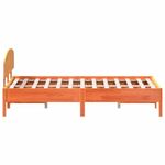 Casa si Gradina - Mobilier - Paturi si accesorii - Paturi - Cadru de pat cu tablie, maro ceruit, 160x200 cm, lemn masiv pin - Infinity.ro