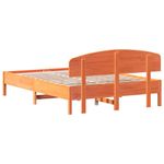 Casa si Gradina - Mobilier - Paturi si accesorii - Paturi - Cadru de pat cu tablie, maro ceruit, 160x200 cm, lemn masiv pin - Infinity.ro