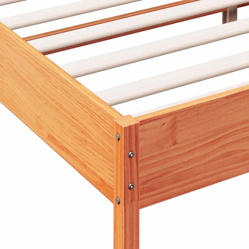 Casa si Gradina - Mobilier - Paturi si accesorii - Paturi - Cadru de pat cu tablie, maro ceruit, 160x200 cm, lemn masiv pin - Infinity.ro