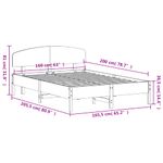 Casa si Gradina - Mobilier - Paturi si accesorii - Paturi - Cadru de pat cu tablie, maro ceruit, 160x200 cm, lemn masiv pin - Infinity.ro