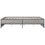 Casa si Gradina - Mobilier - Paturi si accesorii - Paturi - Cadru de pat, gri sonoma, 135x190 cm, lemn prelucrat si metal - Infinity.ro
