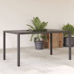 Casa si Gradina - Gradina si terasa - Mobilier exterior - Mese gradina - Masa gradina cu blat din sticla, negru, 150x90x75 cm, poliratan - Infinity.ro