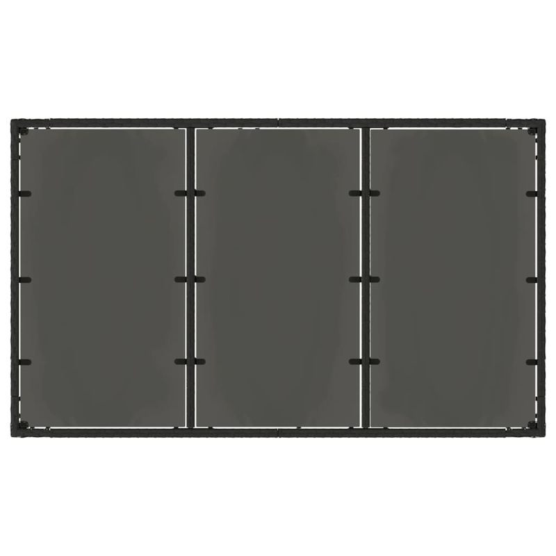 Casa si Gradina - Gradina si terasa - Mobilier exterior - Mese gradina - Masa gradina cu blat din sticla, negru, 150x90x75 cm, poliratan - Infinity.ro